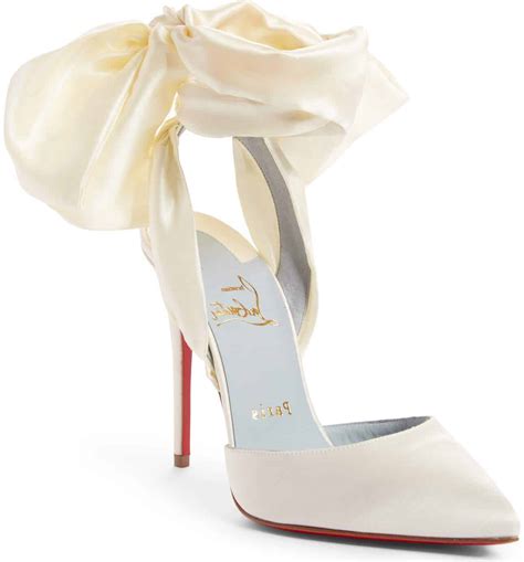 louboutin wedding shoes low heel|christian louboutin flats wedding.